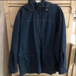 Vintage Eddie Bauer windbreaker jacket rain coat XL color navy